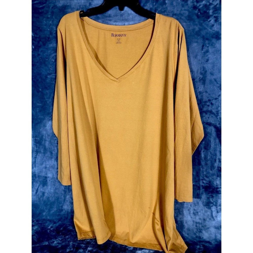 Rodman”s Shirt Women’s Adult Size 2X 26/28 Long Sleeve Oversized Comfort V Neck - Picture 1 of 10